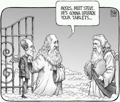 Steve Jobs chega ao céu