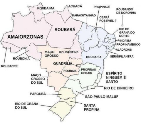 Aula de Geografia: O Mapa do Brasil versão para político